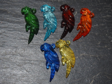 Acryl Papagei 5,5 cm (Mix)